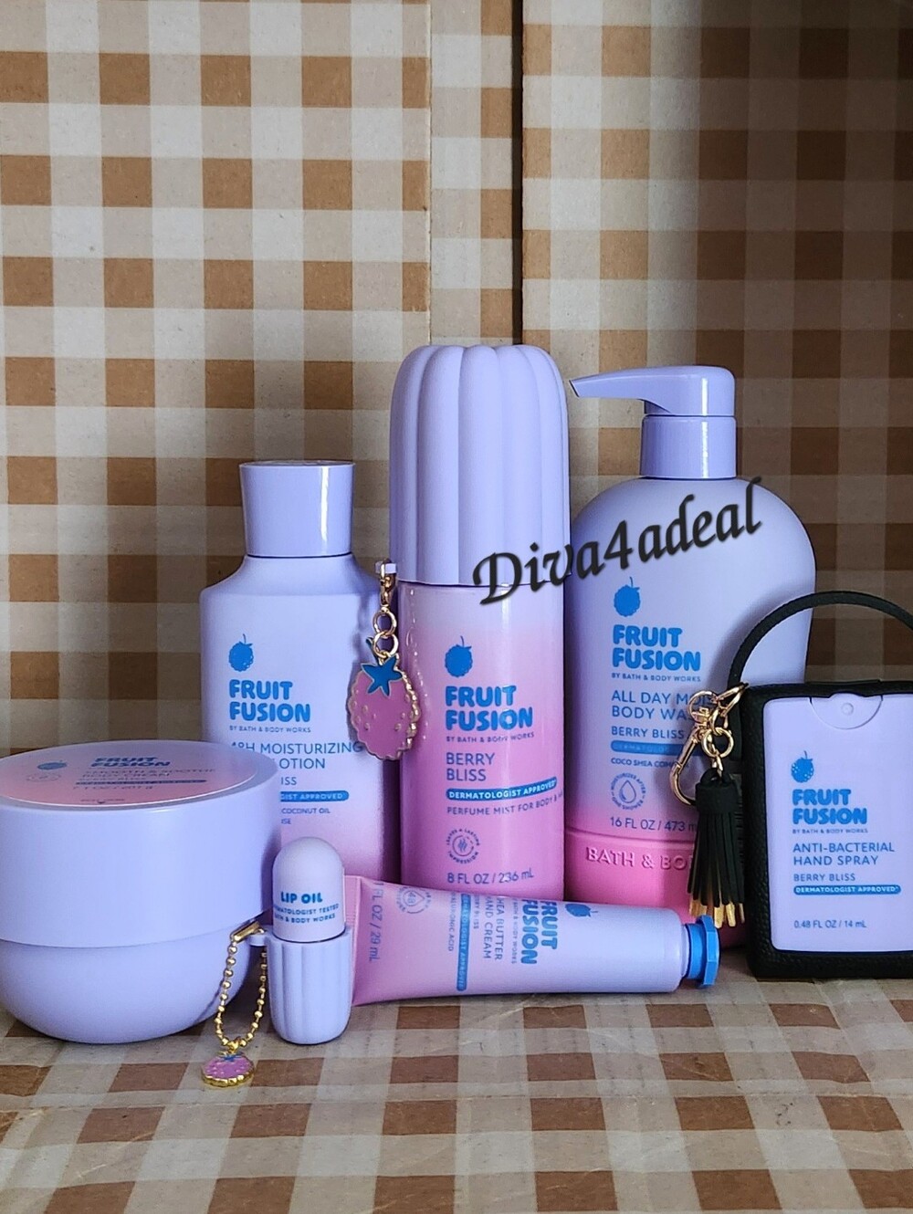New! Bath & Body Works Fruit Fusion: BERRY BLISS 8PC Collection Bundle